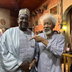 Zubair Abdurrauf Idris with Prof Wole Soyinka