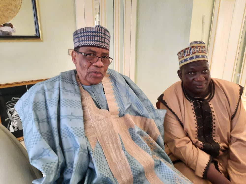 Zubair Abdurrauf Idris with former President Ibrahim Babangida